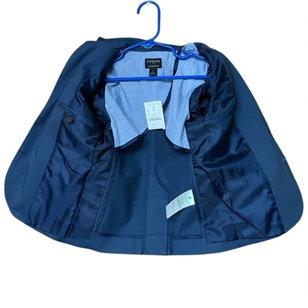 J Crew Crewcuts Thompson Boys Suit Jacket Blue NWT